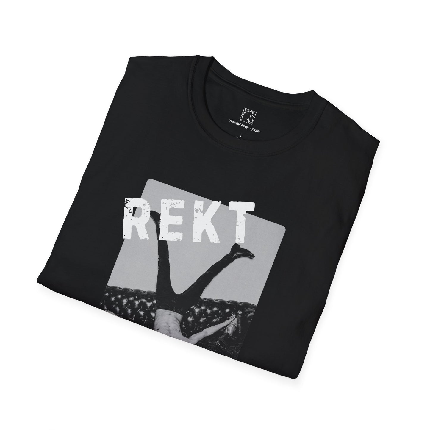 REKT White Bold Block Stamp T Shirt
