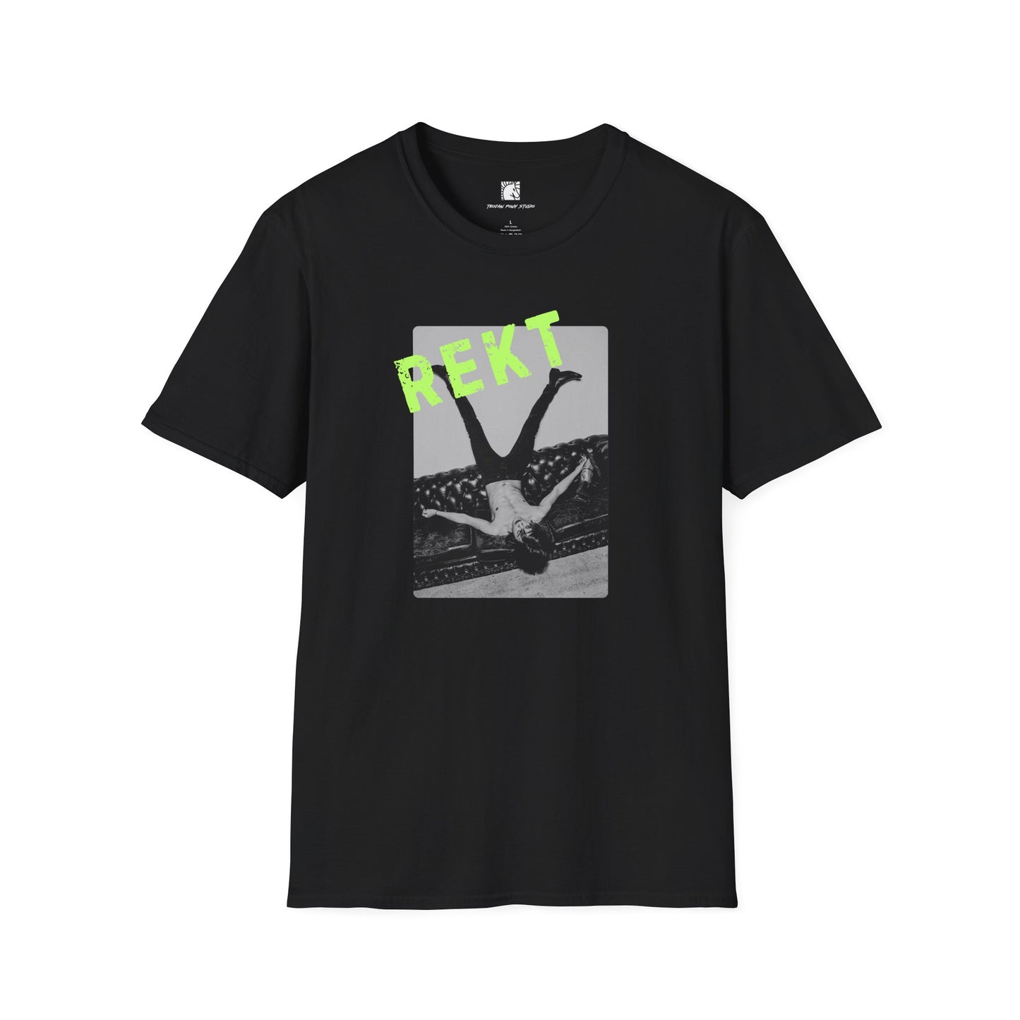 REKT Fluro Green Block Stamp T Shirt