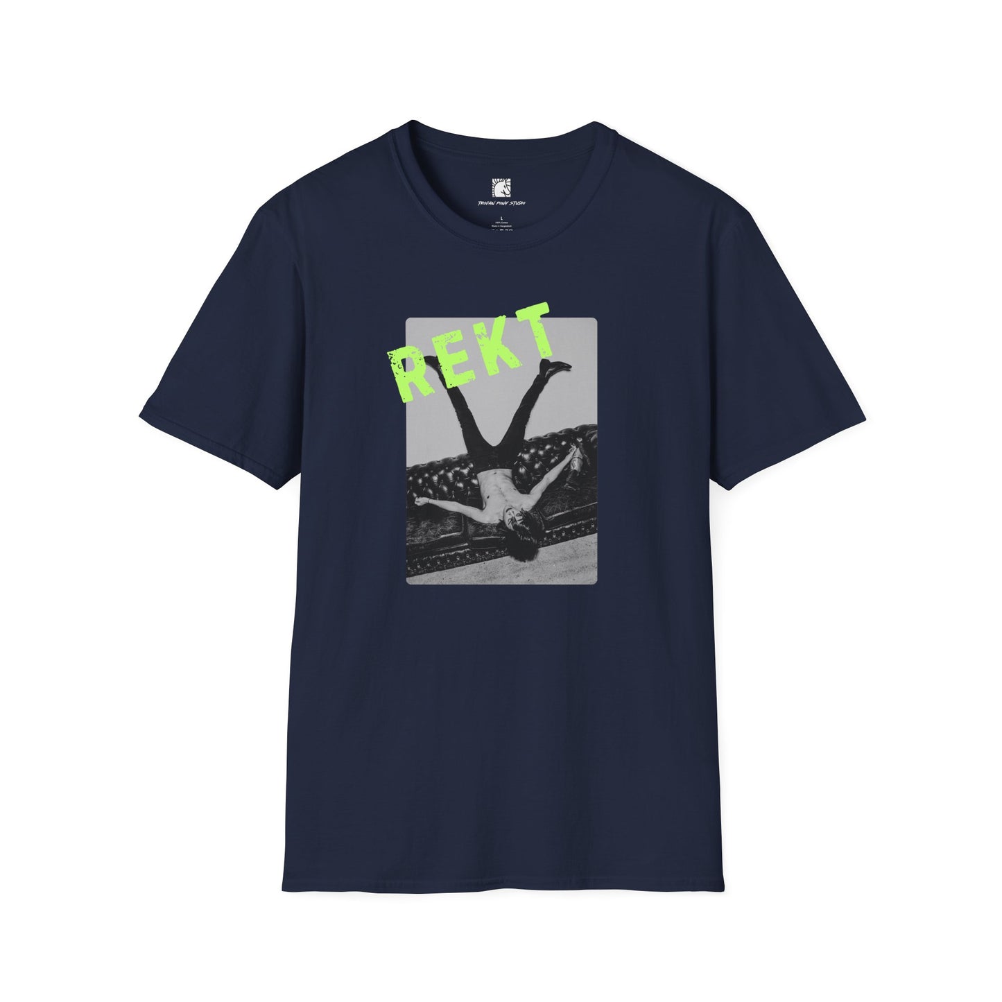 REKT Fluro Green Block Stamp T Shirt