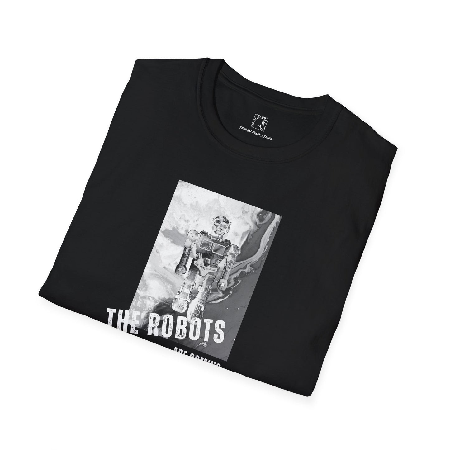 The Robots Are Coming White Block T Shirt