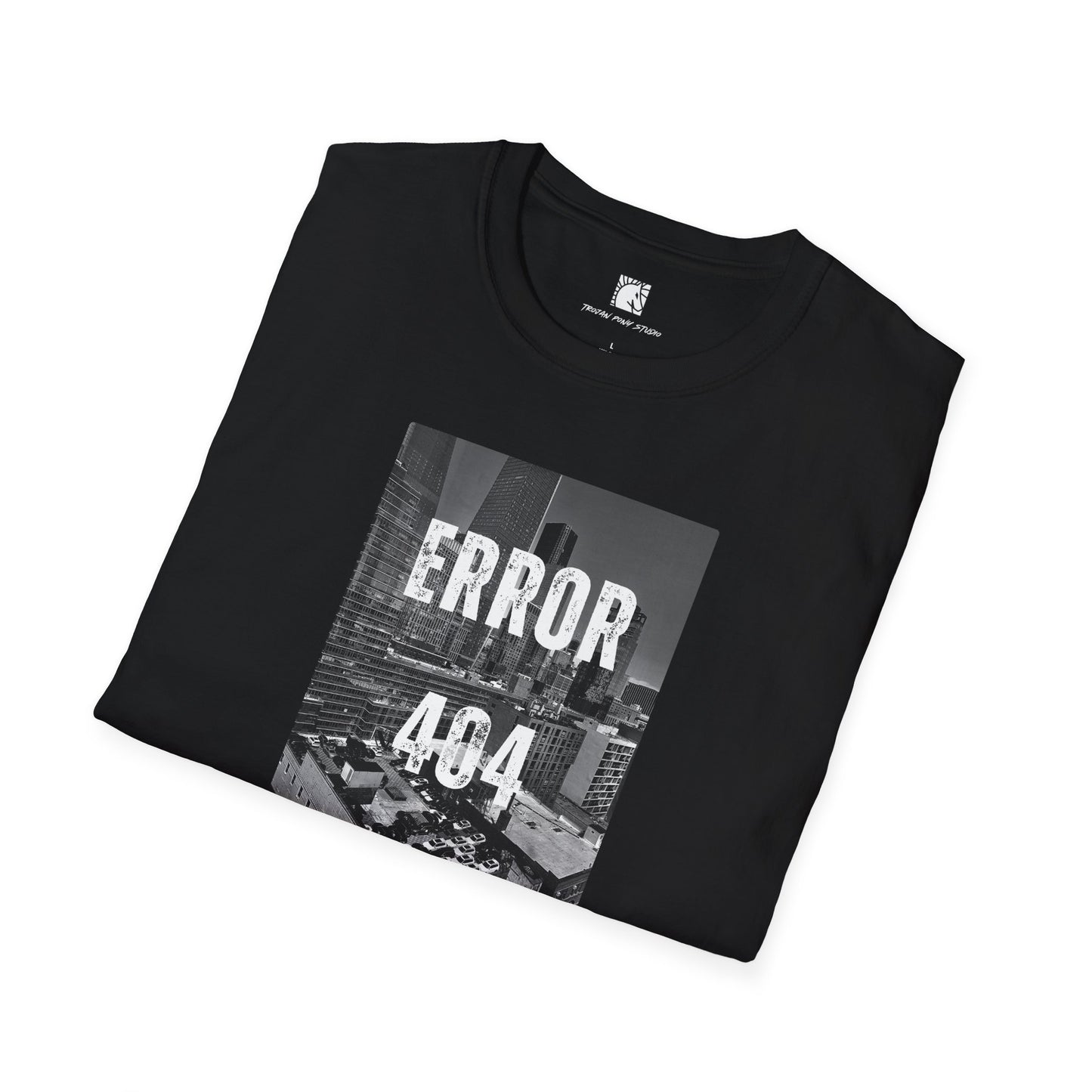Error 404 Black Text T Shirt