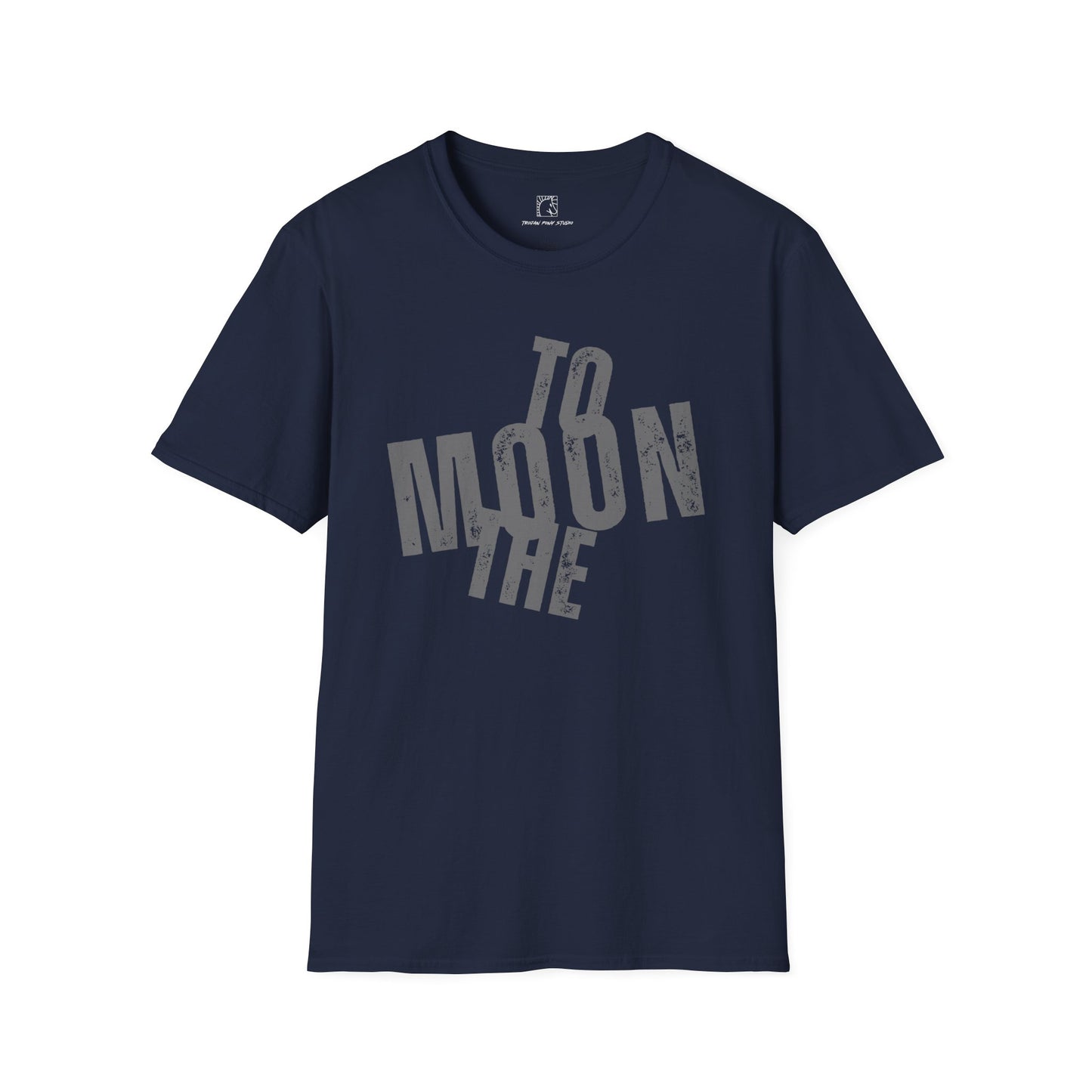 To The Moon Graphic Block Stack T Shirt