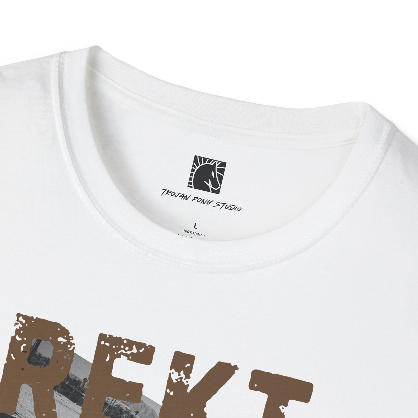 REKT Distressed Block Sand T Shirt