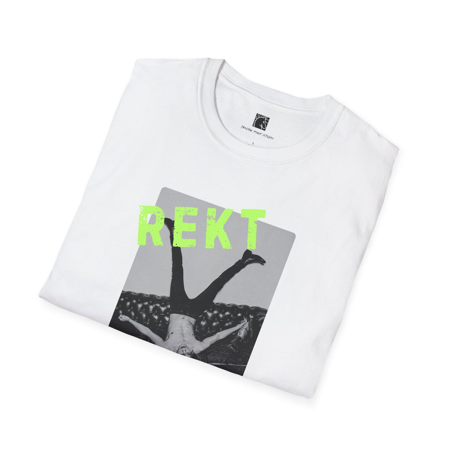 REKT Fluro Green Block Stamp T Shirt