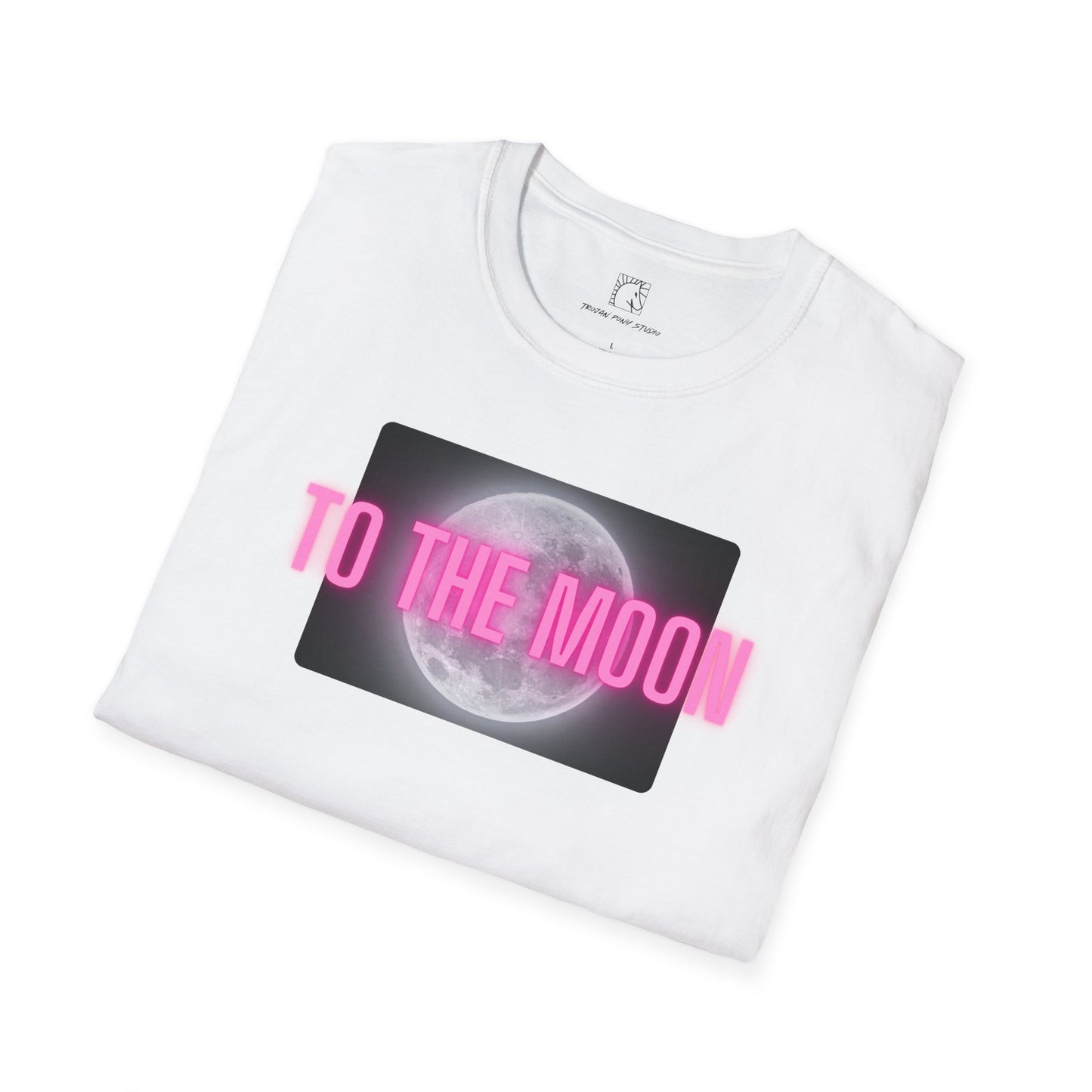 To the Moon Pink Glow T Shirt