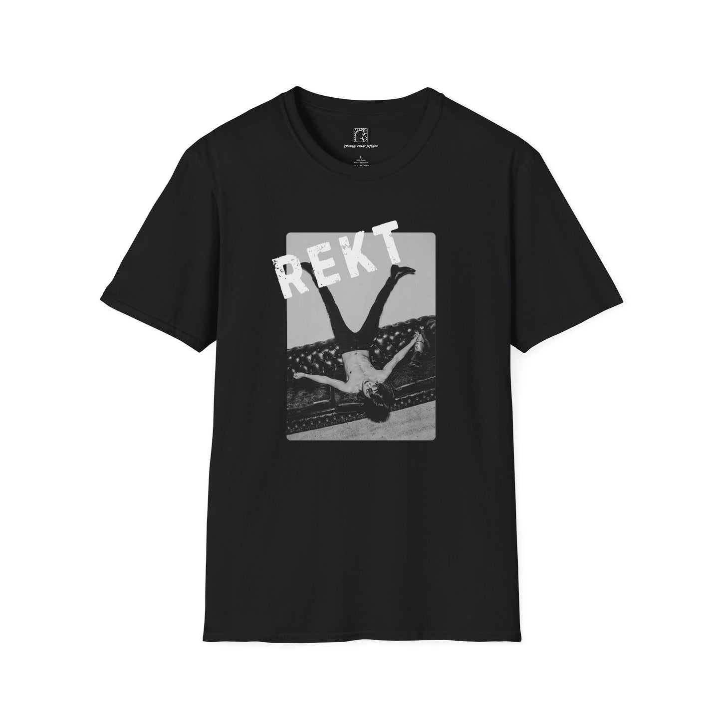 REKT White Bold Block Stamp T Shirt