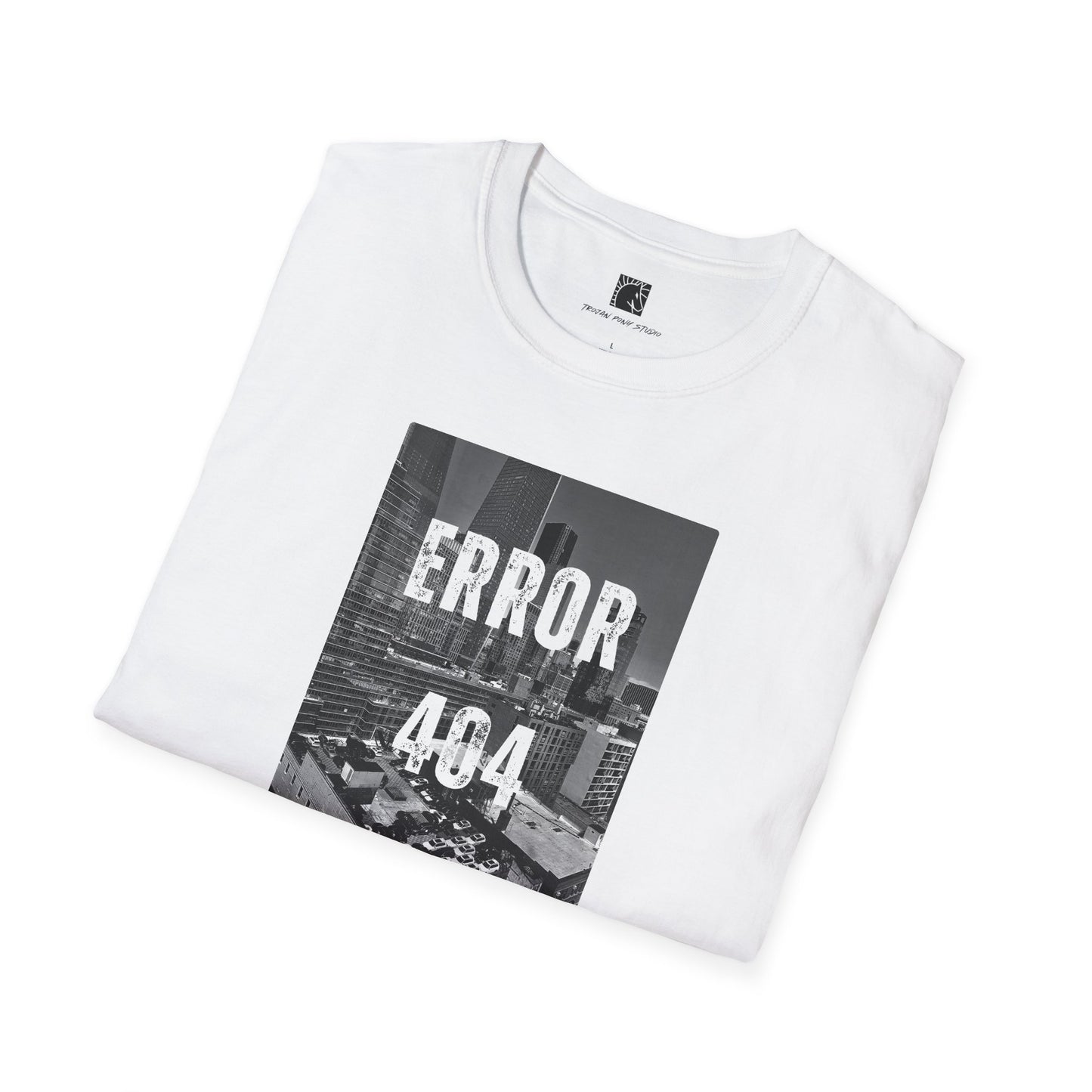 Error 404 Black Text T Shirt