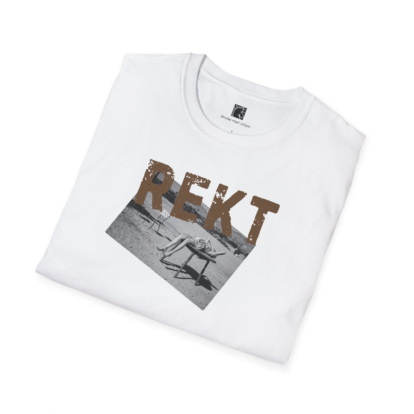 REKT Distressed Block Sand T Shirt