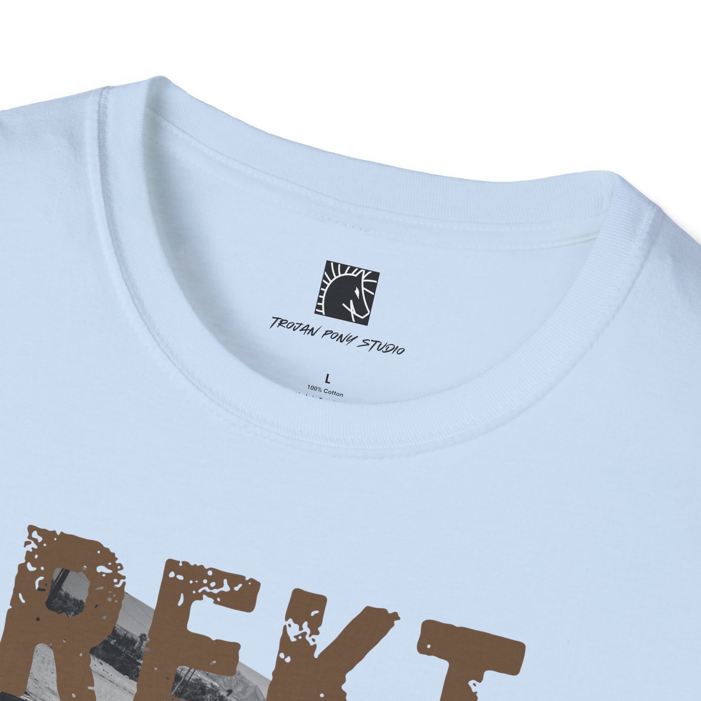 REKT Distressed Block Sand T Shirt