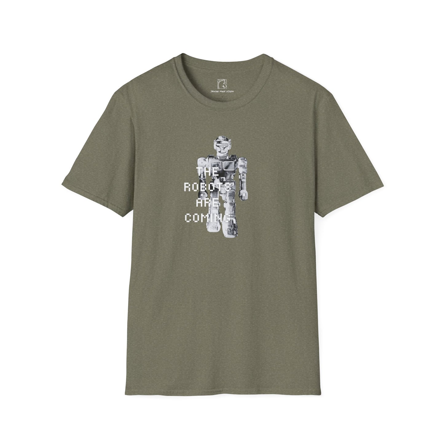 The Robots Are Coming Wht Digi Block T Shirt