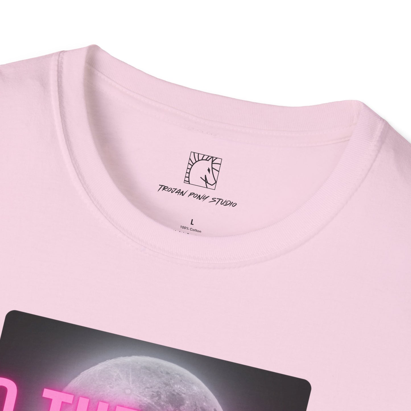 To the Moon Pink Glow T Shirt