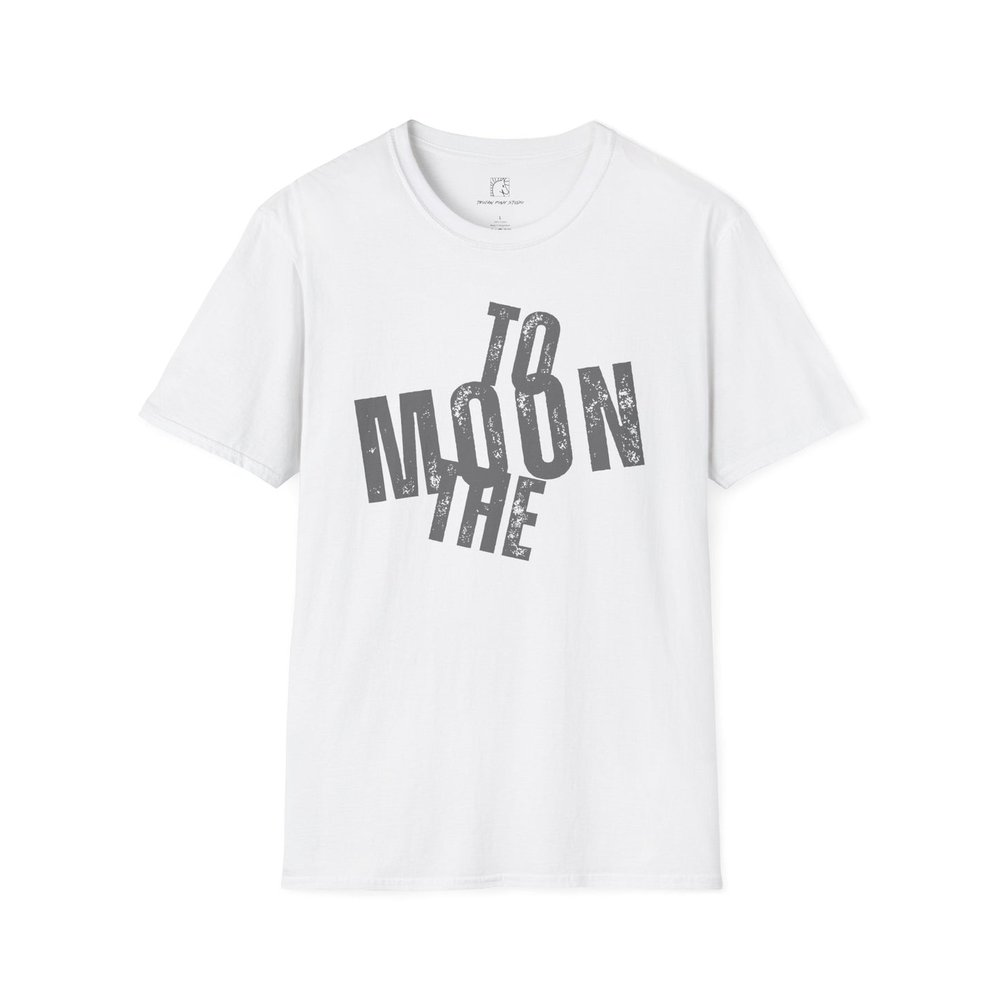 To The Moon Graphic Block Stack T Shirt