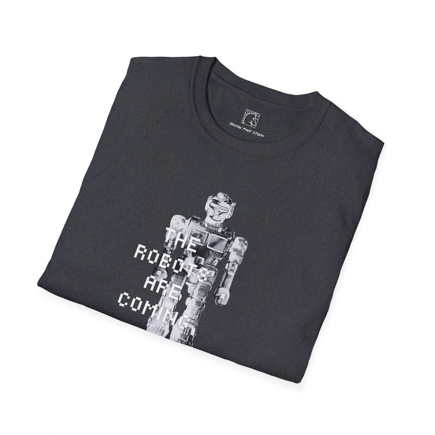 The Robots Are Coming Wht Digi Block T Shirt