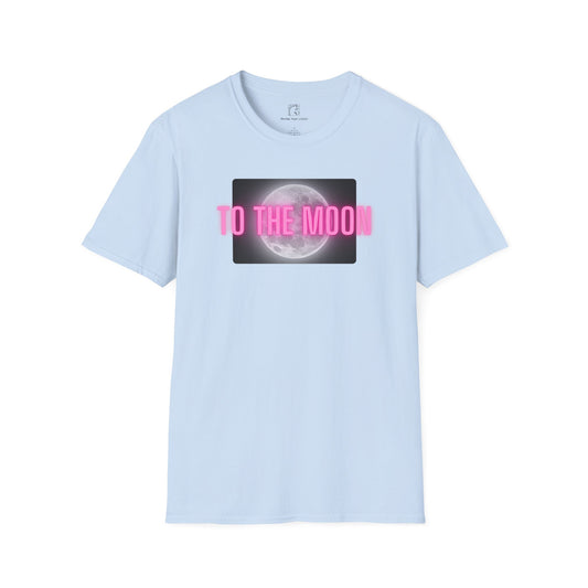 To the Moon Pink Glow T Shirt
