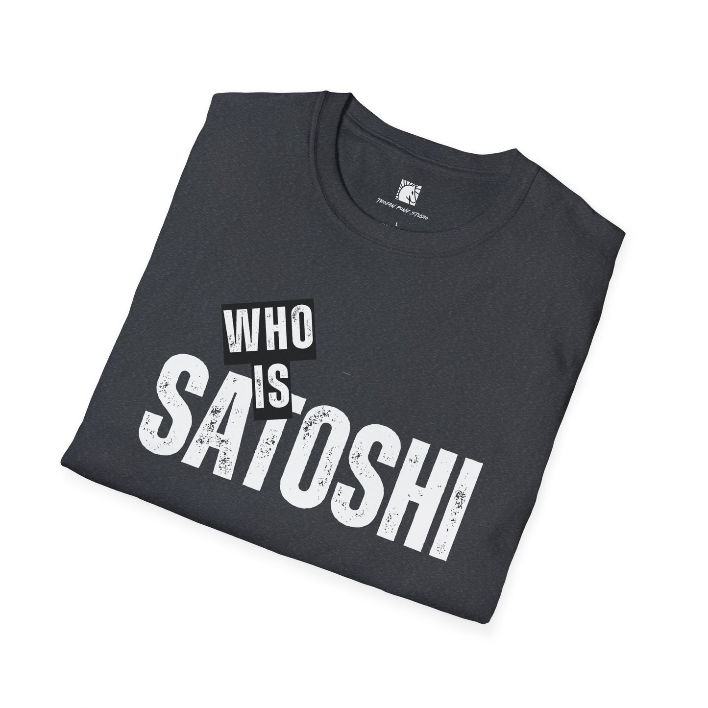 Who Is Satoshi Block Stack T Shirt