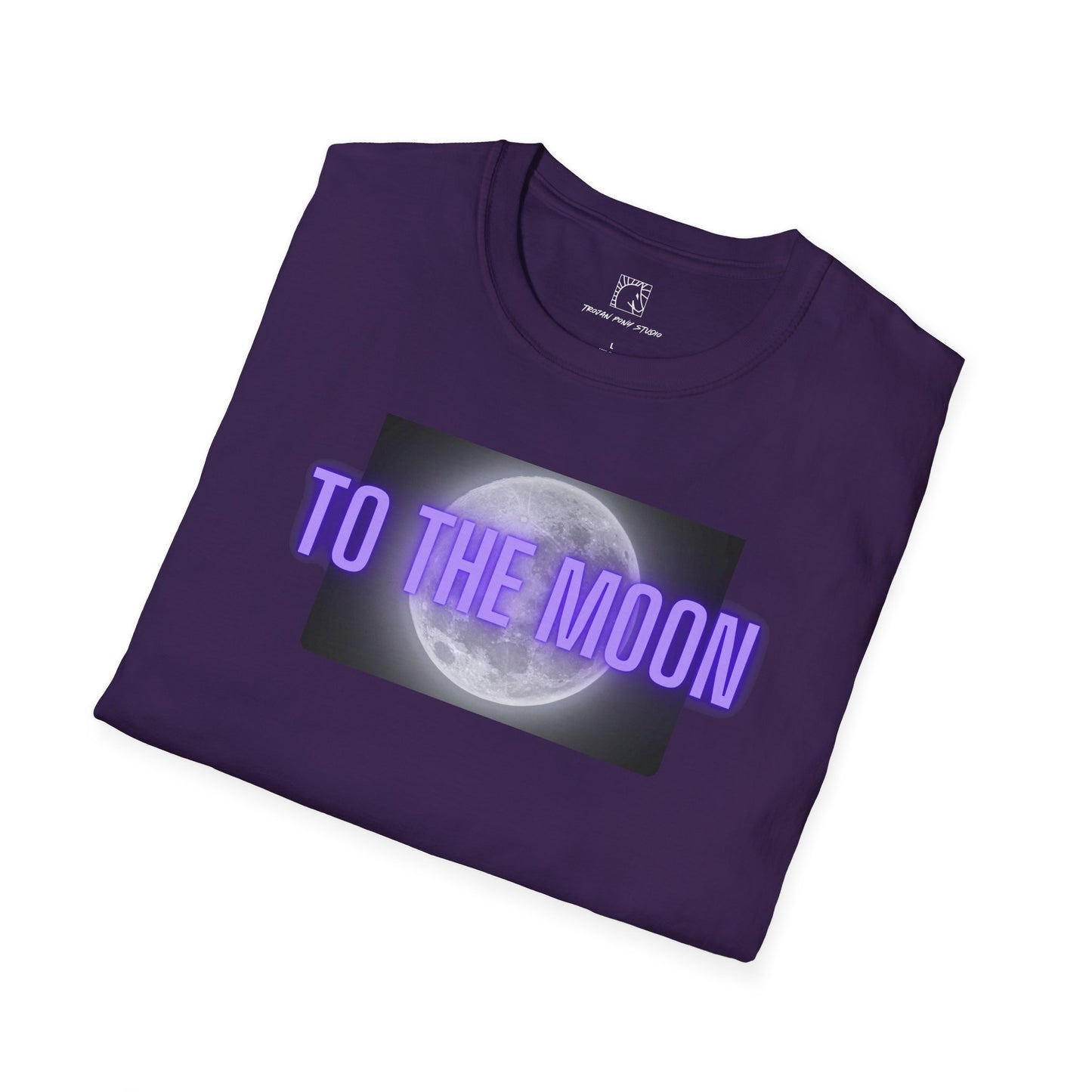 To The Moon Purple Glow T Shirt