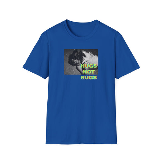 Hugs Not Rugs Beach Green Block T Shirt